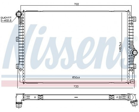 Radiator, engine cooling 606084 Nissens