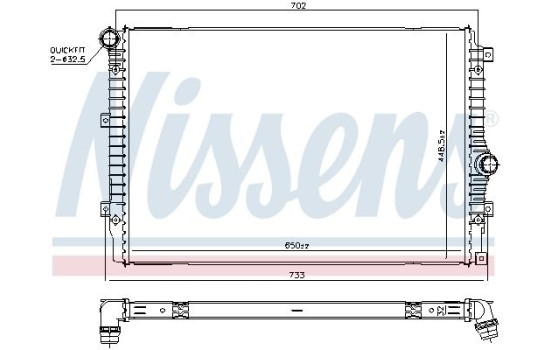Radiator, engine cooling 606084 Nissens