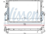 Radiator, engine cooling 606088 Nissens