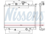 Radiator, engine cooling 606110 Nissens