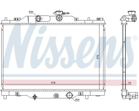 Radiator, engine cooling 606117 Nissens