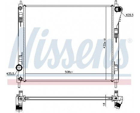 Radiator, engine cooling 606120 Nissens