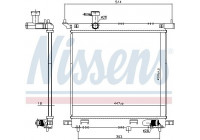 Radiator, engine cooling 606138 Nissens