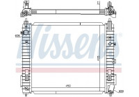 Radiator, engine cooling 606139 Nissens