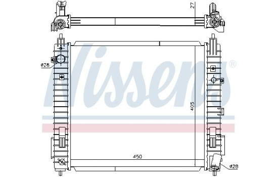 Radiator, engine cooling 606139 Nissens