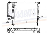 Radiator, engine cooling 60613A Nissens