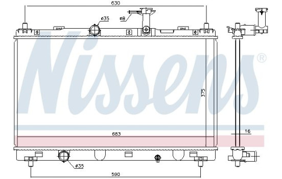 Radiator, engine cooling 606146 Nissens