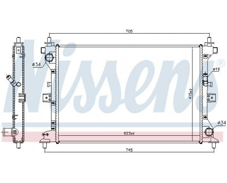 Radiator, engine cooling 606148 Nissens