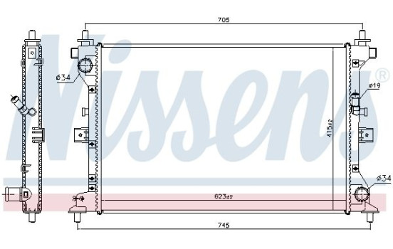 Radiator, engine cooling 606148 Nissens