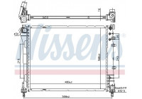 Radiator, engine cooling 606159 Nissens
