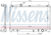 Radiator, engine cooling 606167 Nissens