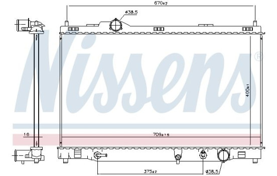 Radiator, engine cooling 606167 Nissens