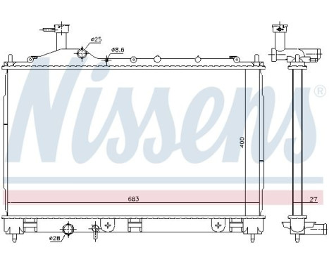 Radiator, engine cooling 606181 Nissens