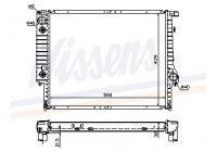 Radiator, engine cooling 60618A Nissens