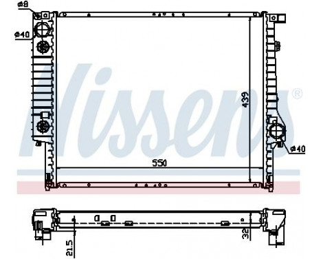 Radiator, engine cooling 60618A Nissens, Image 2