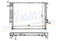 Radiator, engine cooling 60619A Nissens
