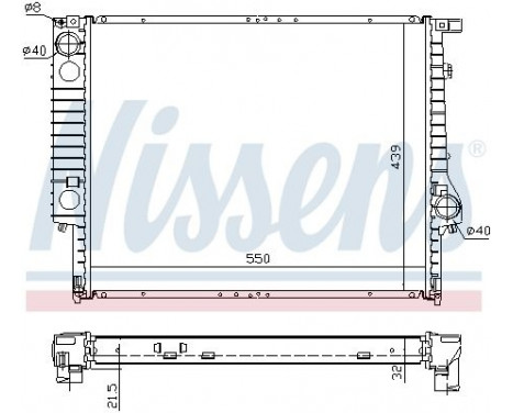 Radiator, engine cooling 60619A Nissens, Image 2