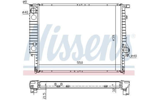 Radiator, engine cooling 60619A Nissens, Image 2