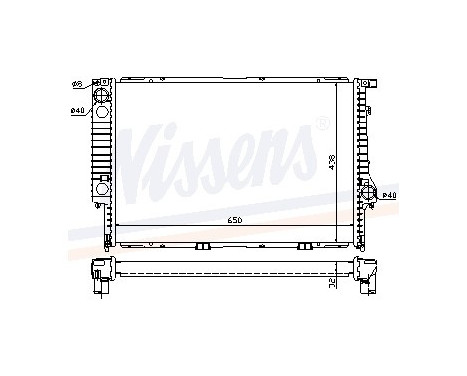 Radiator, engine cooling 60622A Nissens