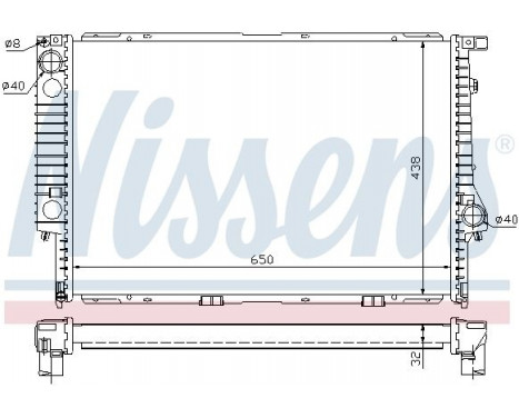 Radiator, engine cooling 60622A Nissens, Image 2