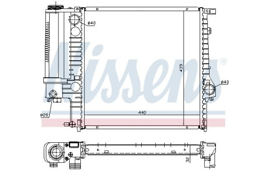 Radiator, engine cooling 60623 Nissens, Image 5
