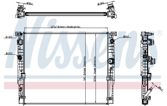 Radiator, engine cooling 606236 Nissens, Image 5