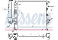 Radiator, engine cooling 60623A Nissens