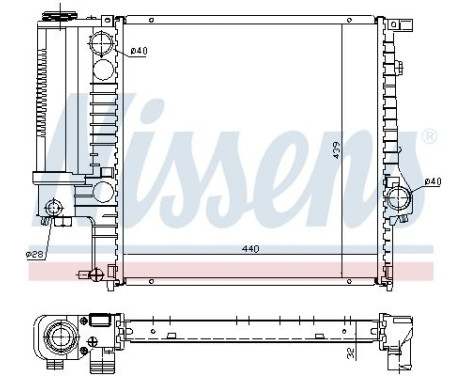 Radiator, engine cooling 60623A Nissens, Image 5