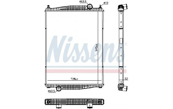 Radiator, engine cooling 606241 Nissens