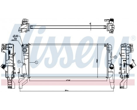 Radiator, engine cooling 606246 Nissens