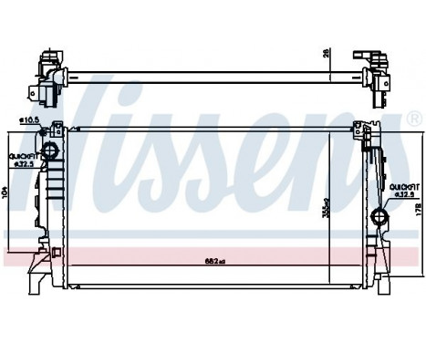Radiator, engine cooling 606247 Nissens