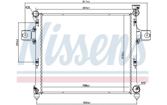 Radiator, engine cooling 606254 Nissens