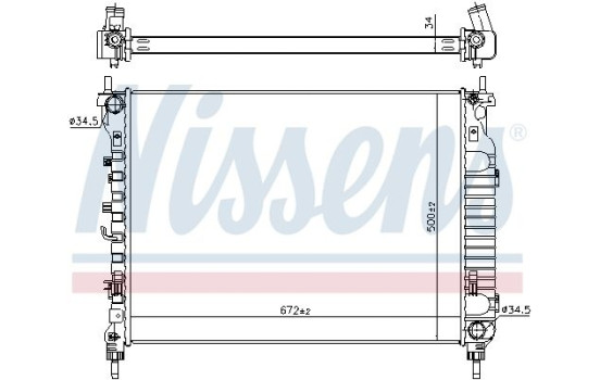 Radiator, engine cooling 606255 Nissens