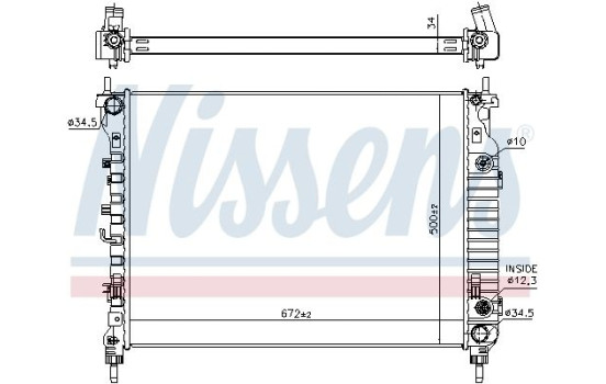 Radiator, engine cooling 606256 Nissens