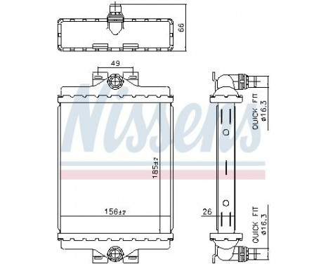 Radiator, engine cooling 606270 Nissens