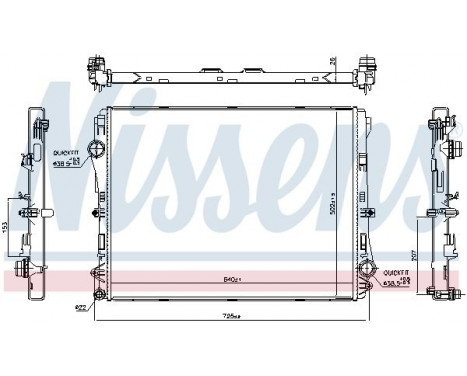 Radiator, engine cooling 606301 Nissens, Image 5