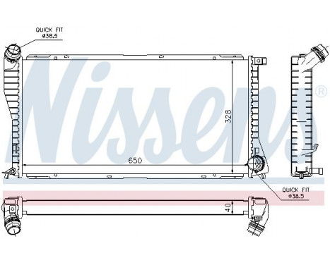 Radiator, engine cooling 60634A Nissens