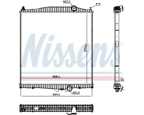 Radiator, engine cooling 606368 Nissens