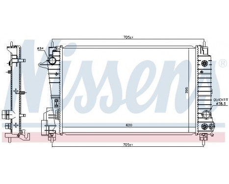 Radiator, engine cooling 606427 Nissens