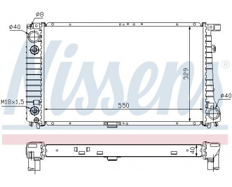 Radiator, engine cooling 60642A Nissens