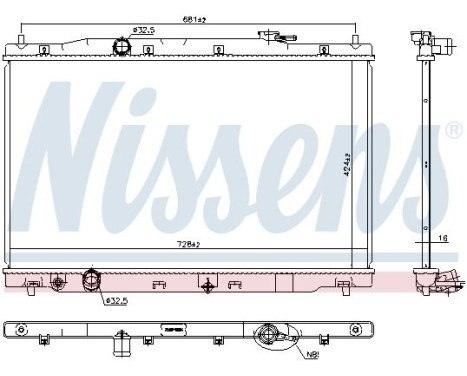 Radiator, engine cooling 606444 Nissens