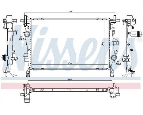 Radiator, engine cooling 606445 Nissens