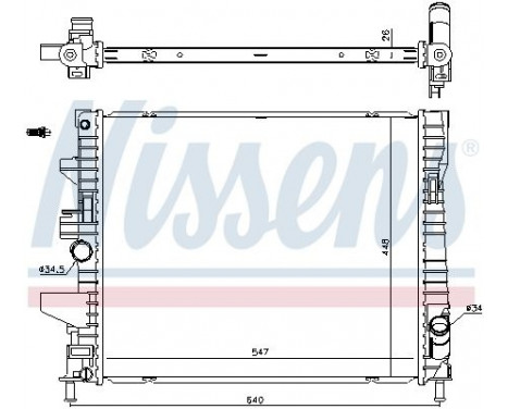 Radiator, engine cooling 606446 Nissens
