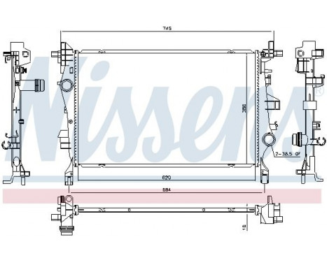 Radiator, engine cooling 606447 Nissens