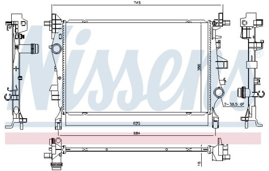 Radiator, engine cooling 606447 Nissens