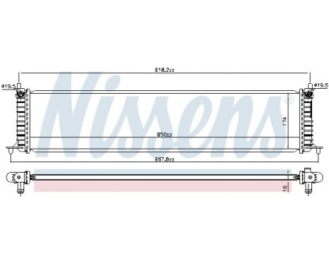 Radiator, engine cooling 606454 Nissens