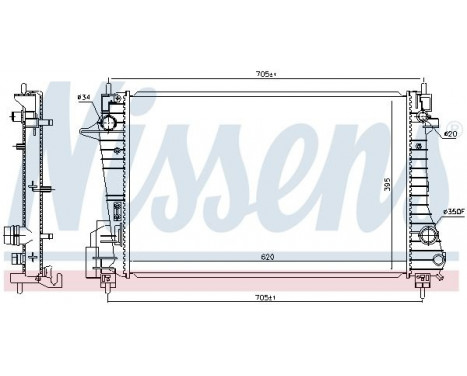 Radiator, engine cooling 606455 Nissens