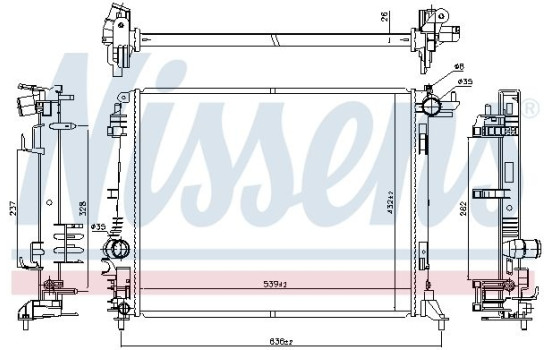 Radiator, engine cooling 606473 Nissens