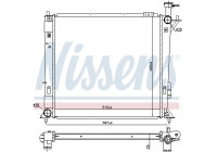Radiator, engine cooling 606488 Nissens
