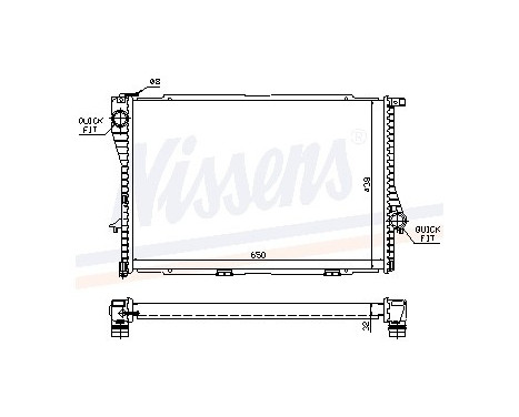 Radiator, engine cooling 60648A Nissens